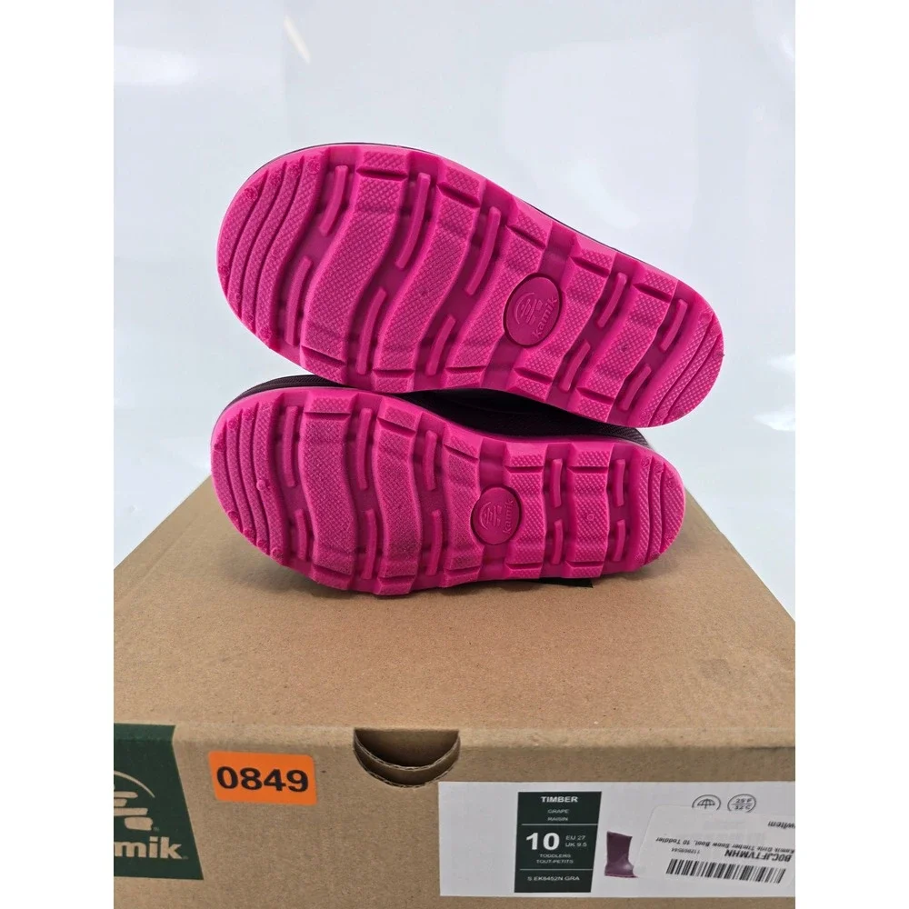 Kamik Timber Snow Boot Toddler 10 Grape Raisin Waterproof Insulated - New